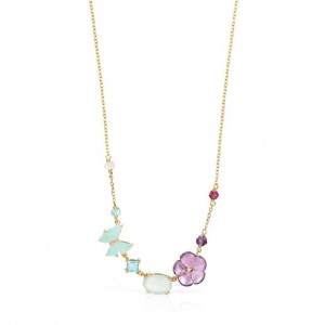 Tous Diamonds Gemstones 001ct 42cm Vita Halskette Gold | Österreich-YAQNJM708