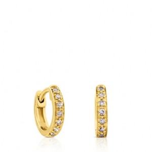 Tous Diamonds Omega Back Gem Power Ohrringe Gold | Österreich-TCDPFO706