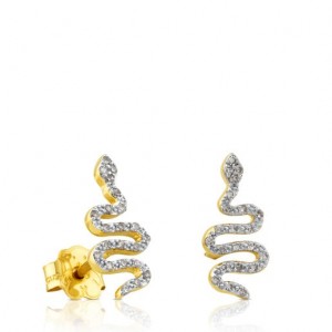 Tous Diamonds Sneak Motif Gem Power Ohrringe Gold | Österreich-OJTNAK432