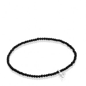 Tous Elastic Bold Bear With Onyx Charm Armband Schwarz | Österreich-DXUSVQ782