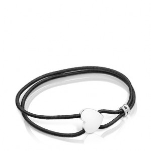 Tous Elastic Sweet Dolls With Heart Armband Silber Schwarz | Österreich-AITEUY502