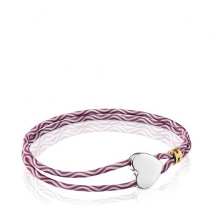 Tous Elastic With Heart Sweet Dolls Armband Bordeaux Silber | Österreich-DPZSBH327