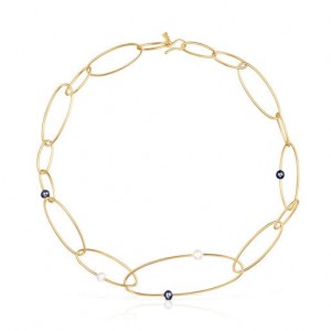 Tous Elipse With Cultured Pearls Halskette Gold | Österreich-RFAGOH893