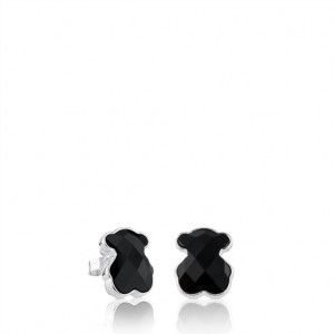 Tous Faceted Onyx Color Ohrringe Silber | Österreich-ILPKXG398