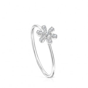 Tous Flower Motif Blume Ring Silber | Österreich-ISEDOH356