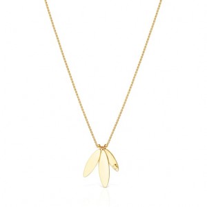 Tous Fragile Nature Laurel Leaf Halskette Gold | Österreich-XNODLB197