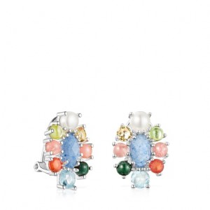 Tous Fragile Nature Rosette With Gemstones Ohrringe Silber | Österreich-GVWORY190