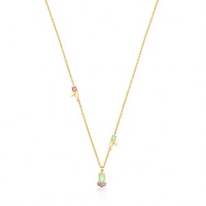 Tous Fragile Nature With Gemstones Halskette Gold | Österreich-JRBZAF046