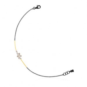 Tous Gem Power With Diamonds Armband Gold Schwarz | Österreich-JROMIS310