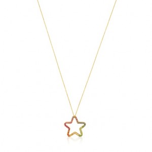 Tous Gemstones Star Motif Icon Halskette Gold | Österreich-YROIMP835
