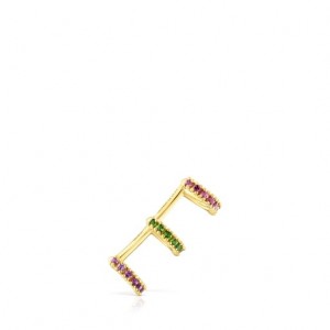 Tous Gerade Triple With Rhodolites Chrome Diopside Gemstones Ohrstulpe Gold | Österreich-WMSNHU815