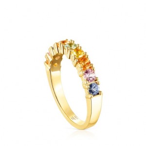 Tous Glaring Wedding Band With Sapphires Ring Gold | Österreich-FGONJB073