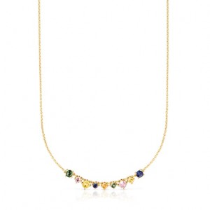 Tous Glaring With Sapphires Halskette Gold | Österreich-SOFGAT974