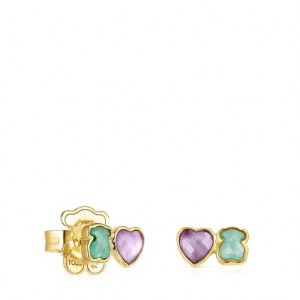 Tous Glory With Amazonite Amethyst Ohrringe Gold | Österreich-KRBNEQ370