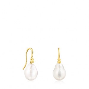 Tous Gloss Droplet With Pearl Ohrringe Gold | Österreich-YHQOSW372