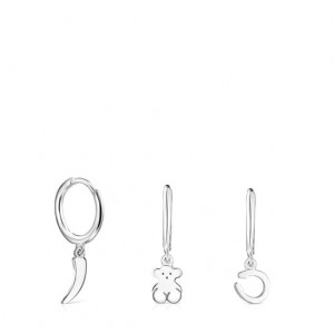 Tous Good Vibes Hooped Set Ohrringe Silber | Österreich-KTGDQJ723