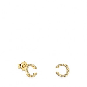 Tous Good Vibes Horseshoe With Diamonds Ohrringe Gold | Österreich-ZRIMXD827