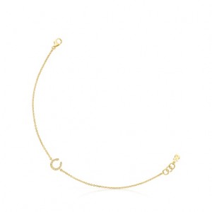 Tous Good Vibes Horseshoe With Diamonds Armband Gold | Österreich-QJLNDR654