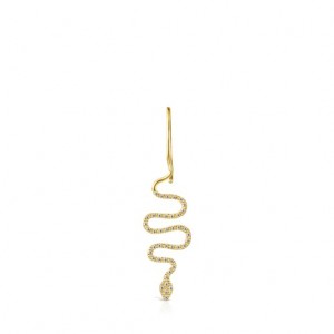 Tous Good Vibes Serpent 1/2 With Diamonds Ohrringe Gold | Österreich-RXLOGD712