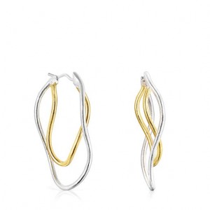 Tous Hav Bicolor Ellipse Ohrringe Gold | Österreich-JXHZRE043