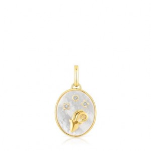 Tous Horoscope Aries With Mother-of-pearl Anhänger Gold | Österreich-MRNXYA796