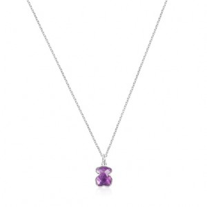 Tous Icon Color Amethyst Halskette Silber | Österreich-ARCXPY625