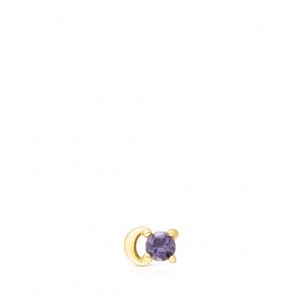 Tous Ip steel Iolite New motif Moon Ohrringe Gold | Österreich-DZNGLI508