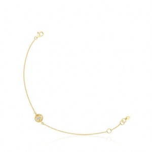 Tous Iris Motif With Diamonds Armband Gold | Österreich-QAGTZU528