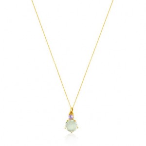 Tous Ivette With Praseolite Amethyst Halskette Gold | Österreich-UFLPBO680