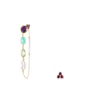 Tous Kurzes/Long Luz With Gemstones Pearl Ohrringe Gold | Österreich-YPFODK721