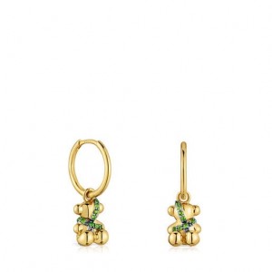 Tous Kurzes Bear Hoop With Chrome Diopside Lligat Ohrringe Gold | Österreich-MVNAOK712