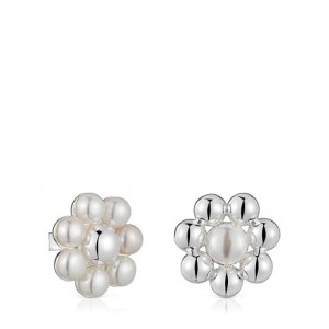Tous Kurzes Flower Cultured Pearls Sugar Party Ohrringe Silber | Österreich-ERGBCD341