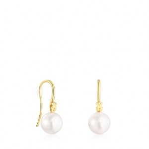 Tous Kurzes Gloss With Pearl Ohrringe Gold | Österreich-ETIHVP795