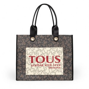 Tous Large Amaya Kaos Icon Handtasche Schwarz Rot | Österreich-HSXIPQ873