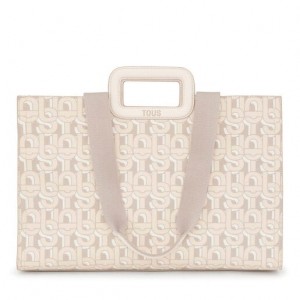 Tous Large Amaya Manifesto Handtasche Beige | Österreich-GSDPLJ190