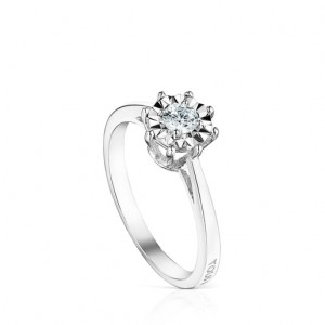 Tous Large Diamond Rosette Les Classiques Ring Silber | Österreich-TJGORZ293