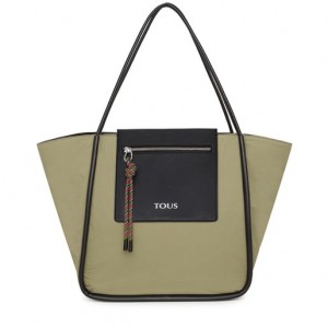 Tous Large Empire Baumwoll Tragetasche Khaki | Österreich-KWABIU318