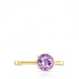 Tous Large Hold With Amethyst Anhänger Gold | Österreich-LBADOP579