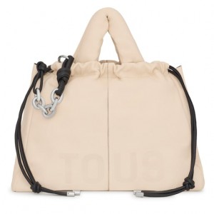 Tous Large Leder Cloud One Schultertasche Beige | Österreich-ZQSTKJ268
