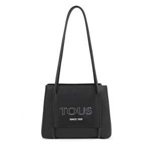 Tous Large Leder Empire City Umhängetasche Schwarz | Österreich-XGODRC025