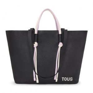 Tous Large Leder Lynn Tragetasche Schwarz | Österreich-BYWOKZ450