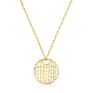 Tous Large Logo Halskette Gold | Österreich-QLOYWG831