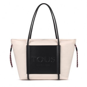 Tous Large Nude Empire Soft Tragetasche Beige Schwarz | Österreich-VJEICH481