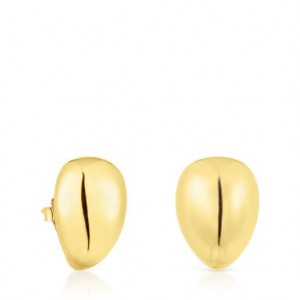Tous Large Teardrop Balloon Ohrringe Gold | Österreich-ZIWODJ751