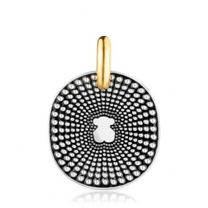 Tous Large Two-tone Oursin Anhänger Silber | Österreich-ZXPWON768