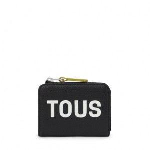 Tous Leder Logo Lynn Card Geldbörse Schwarz | Österreich-RCMVGA491