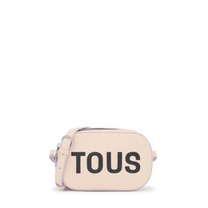 Tous Leder Logo Lynn Umhängetasche Beige | Österreich-VQMJAB902