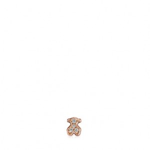 Tous Les Classiques Bear With Diamonds Ohrringe Rosa Gold | Österreich-QEMNUP625