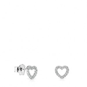 Tous Les Classiques Heart With Diamonds Ohrringe Silber | Österreich-IOYRGD207
