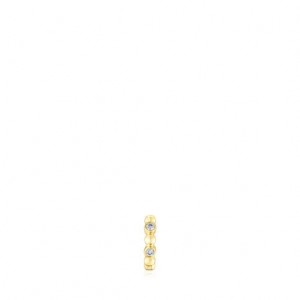 Tous Les Classiques Small Hoop With Balls Diamonds Ohrringe Gold | Österreich-YHTWZF510